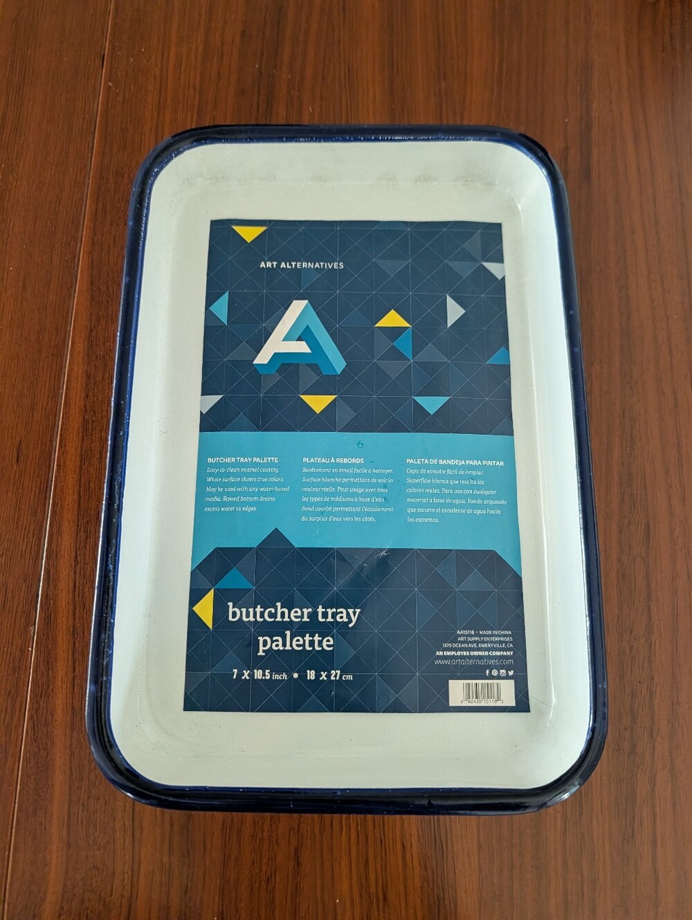 Art Alternatives Enamel Butcher Tray 7x10.5 Inches White